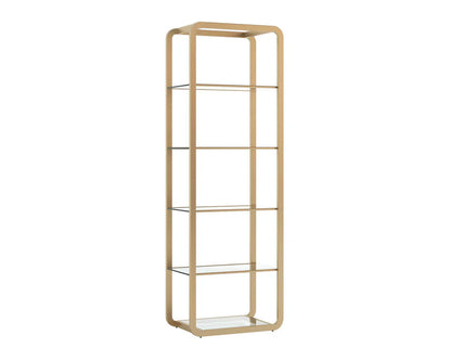 Ambretta Stainless Steel Framed Etagere