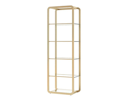 Ambretta Stainless Steel Framed Etagere