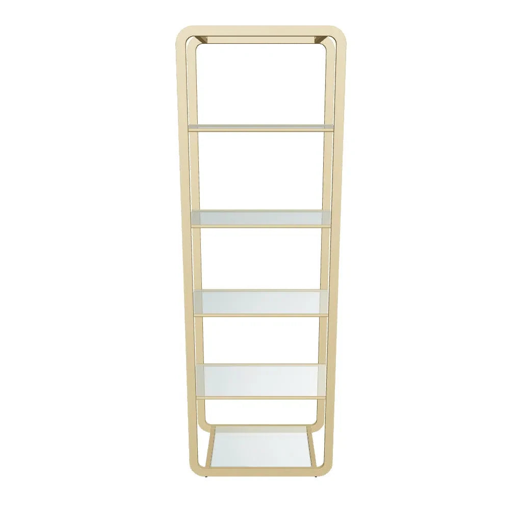 Ambretta Stainless Steel Framed Etagere