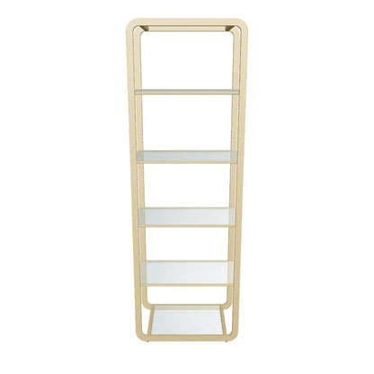 Ambretta Stainless Steel Framed Etagere