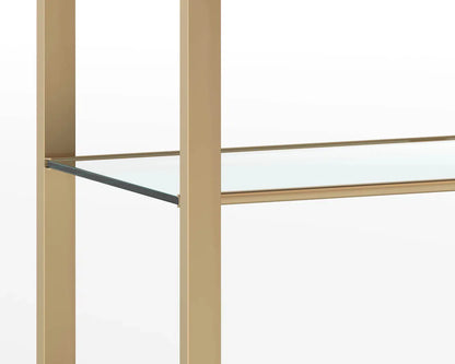 Ambretta Stainless Steel Framed Etagere