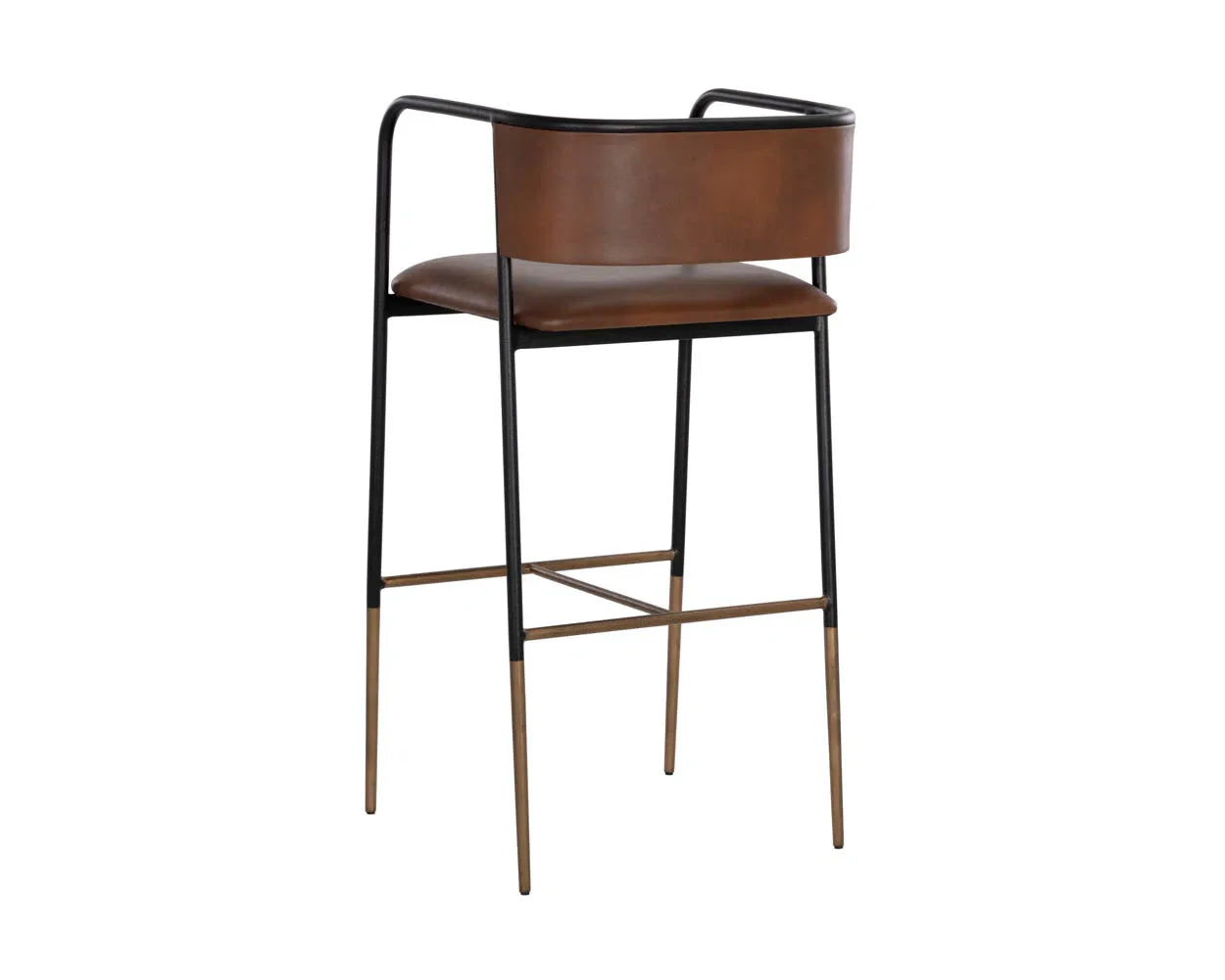 Brenan Leather Upholstered Effortlessly Elegant Barstool