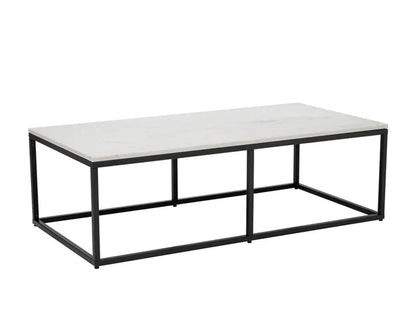 Ellery Marble Topped Rectangular Coffee Table