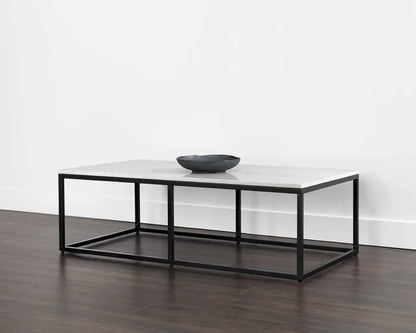 Ellery Marble Topped Rectangular Coffee Table