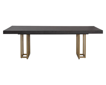 Baldessara Dining Table - Elegant Oak Veneer And Steel