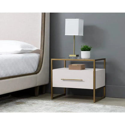 Venice Leather Upholstered Nightstand