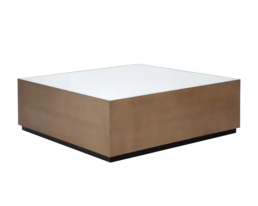 SUNPAN Shiloh Coffee Table White Glass Top