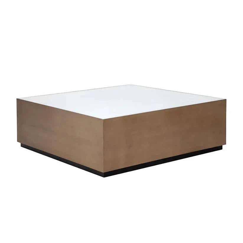 Shiloh Coffee Table Modern Design With White Glass Top