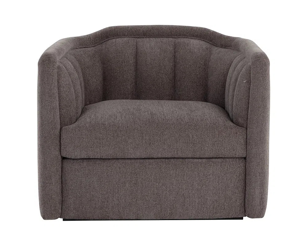 Birrit Fabric Upholstered Swivel Armchair