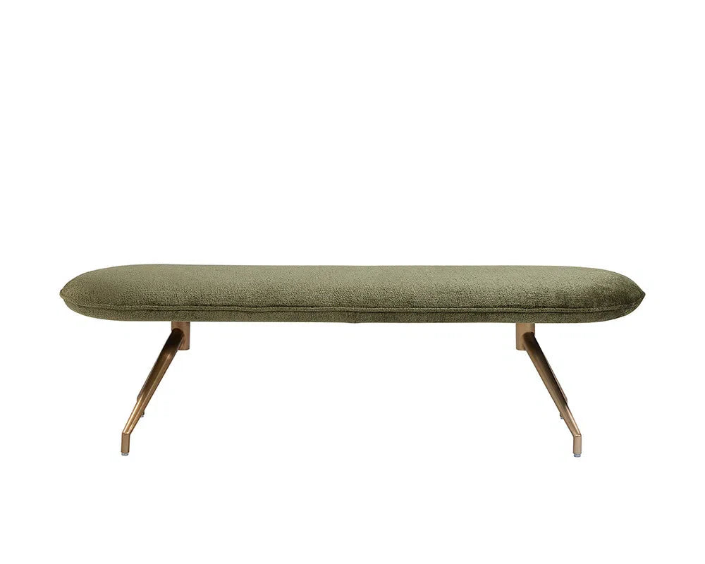 Elowen Fabric Upholstered Oval Designed Backless Bench