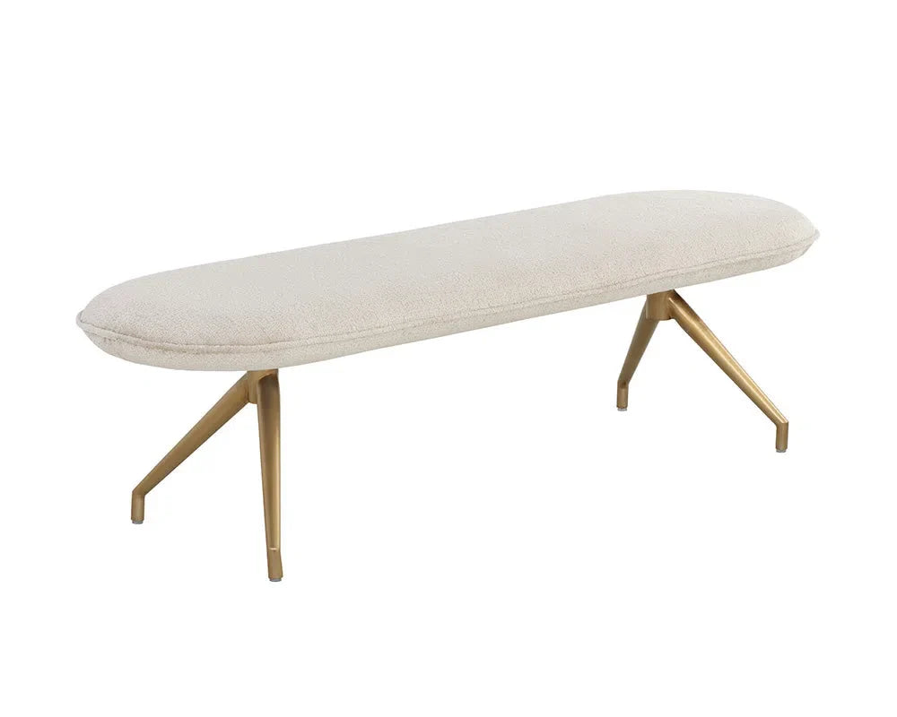 Elowen Fabric Upholstered Oval Designed Backless Bench