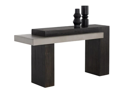 Herriot Concrete Outdoor Rectangular Console Table