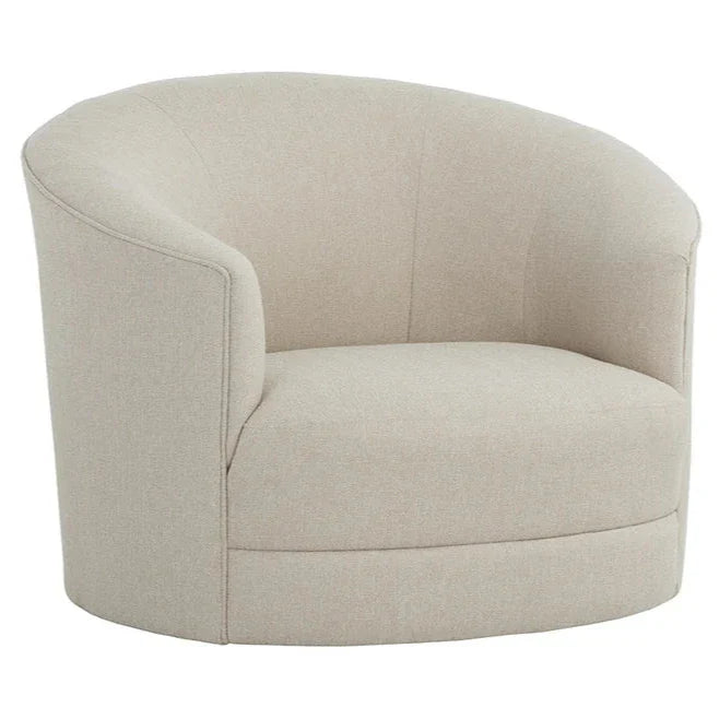 Grimaldi Fabric Upholstered Swivel Armchair