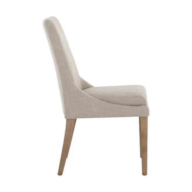 Elegant Rosine Dining Chair - Classic Comfort, Light Brown Legs