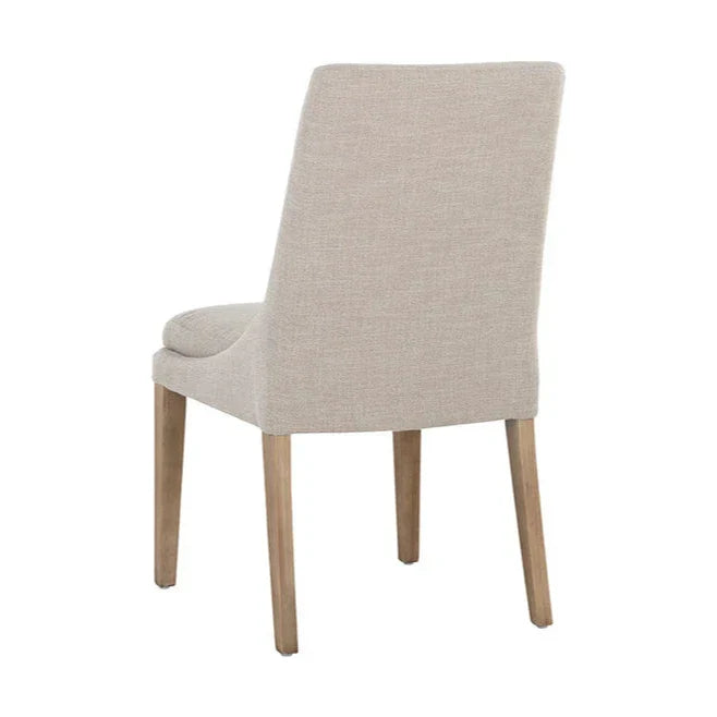 Elegant Rosine Dining Chair - Classic Comfort, Light Brown Legs