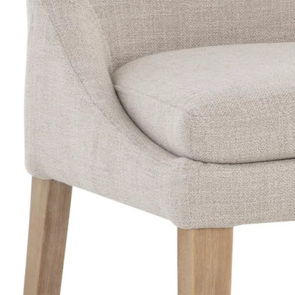 Elegant Rosine Dining Chair - Classic Comfort, Light Brown Legs