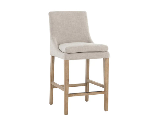 Rosine Counter Stool Effie Flax With Solid Birch Wood