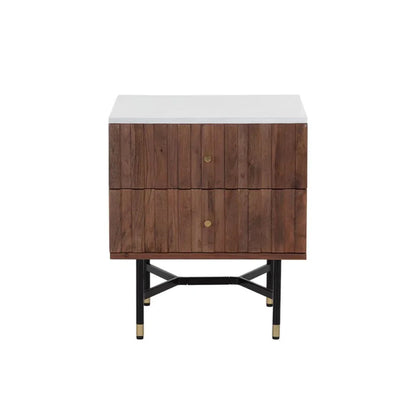 Wellington Wooden Marble Nightstand