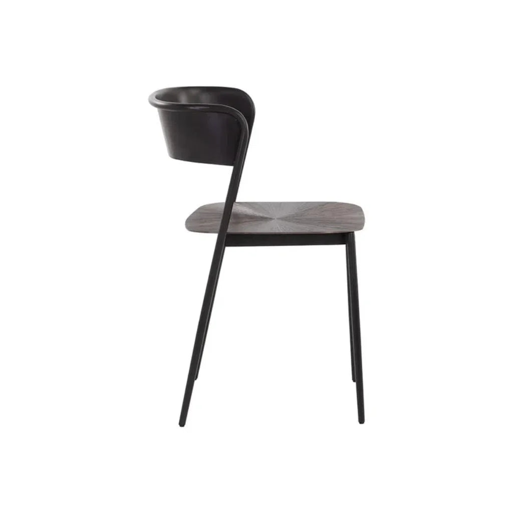 Keanu Powder Coated Iron Armless Dining Chair