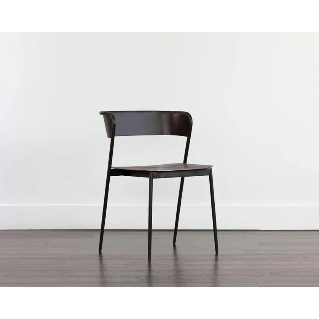 Keanu Powder Coated Iron Armless Dining Chair