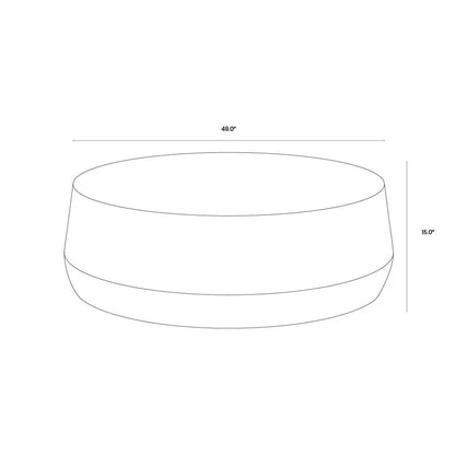 Creed Metal Drum Coffee Table