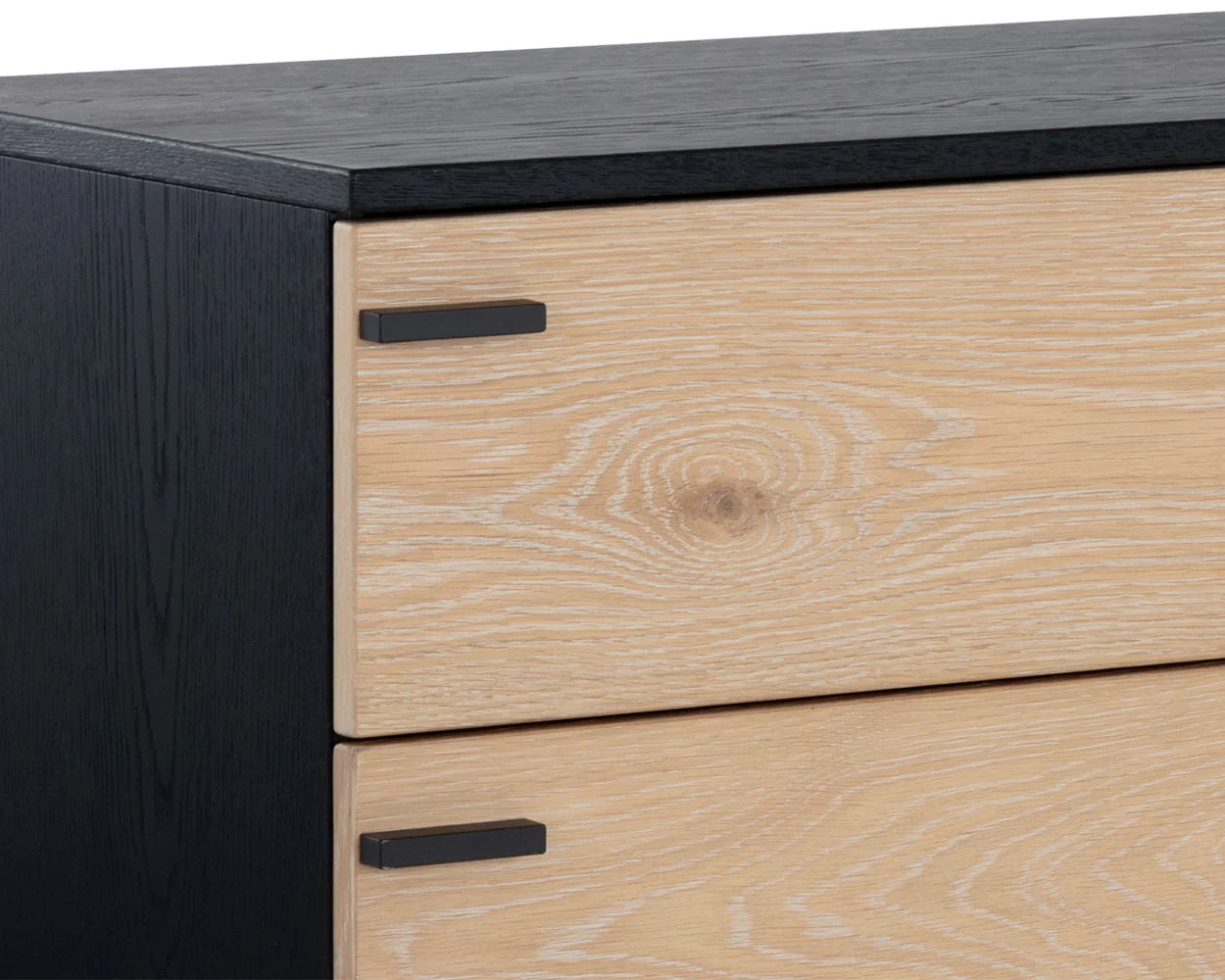 Rosso Dresser Modern Oak Wood With Soft Closing Drawers