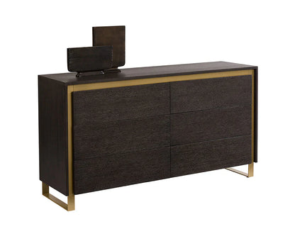 Alvaro Dresser With Push-To-Open Drawers In Grey