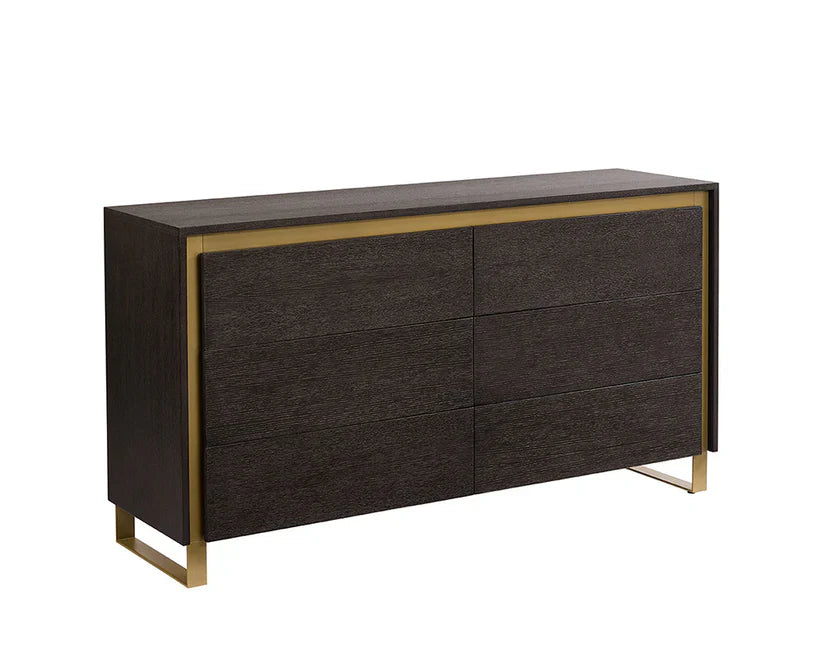 Alvaro Dresser With Push-To-Open Drawers In Grey