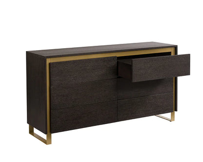 Alvaro Dresser With Push-To-Open Drawers In Grey