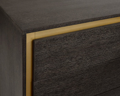 Alvaro Dresser With Push-To-Open Drawers In Grey