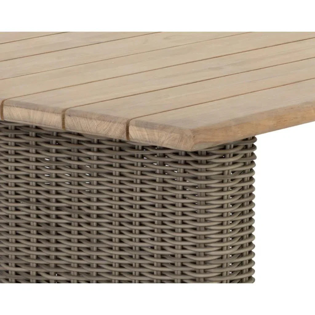 Riviera Natural Wood Outdoor Dining Table