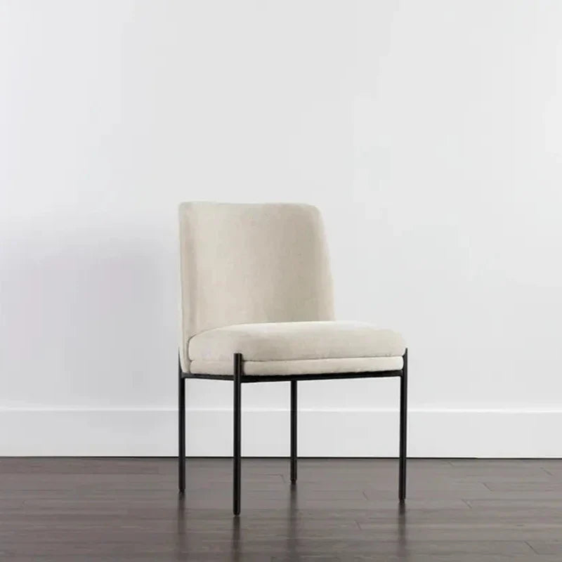 Richie Polyester Upholstered Armless Dining Chair