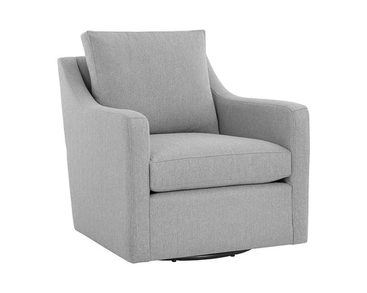 Brianna Fabric Upholstered Swivel Lounge Chair