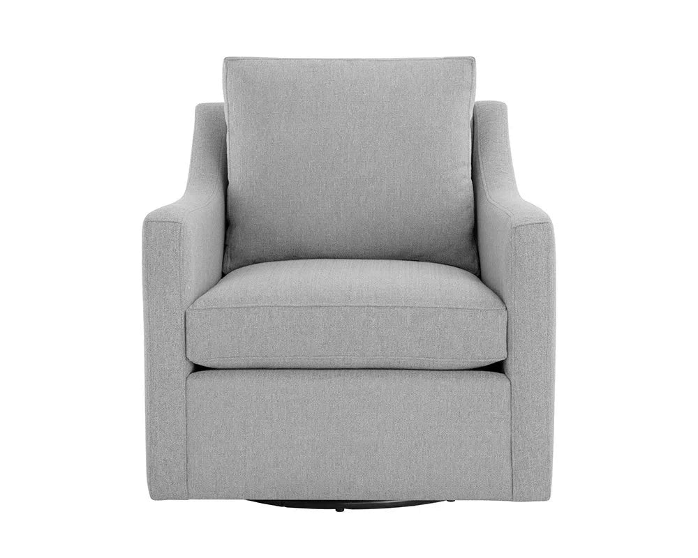 Brianna Fabric Upholstered Swivel Lounge Chair