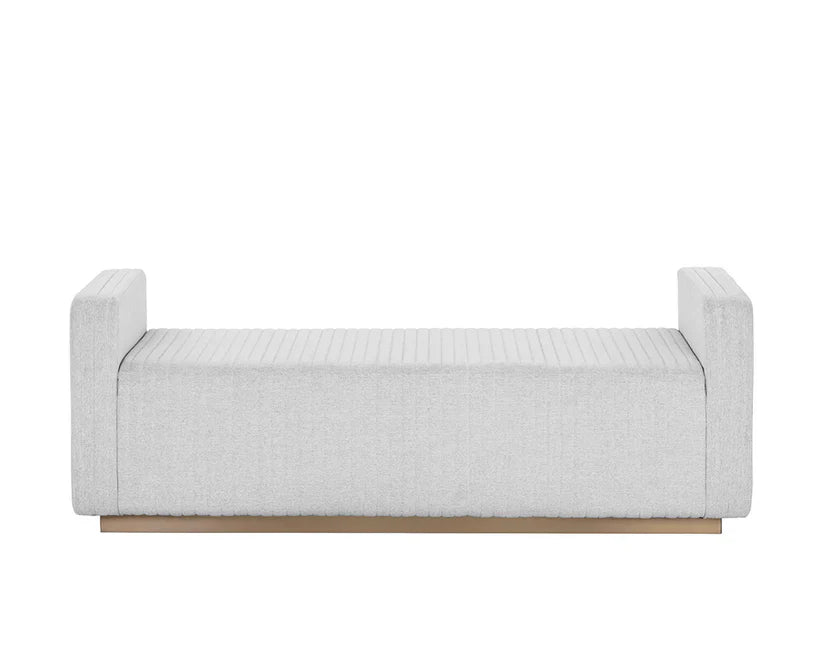 Odette Leather Upholstered Backless Bench