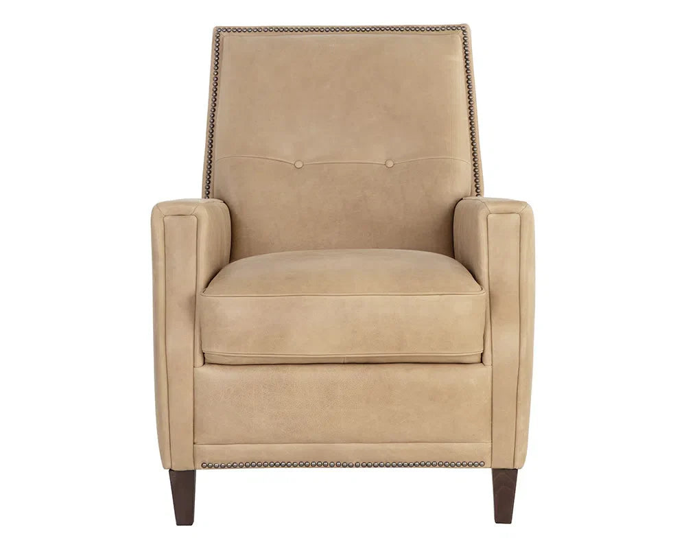 Florenzi Leather Upholstered Lounge Chair