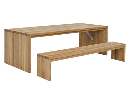 Viga Wooden Outdoor Backless Bench