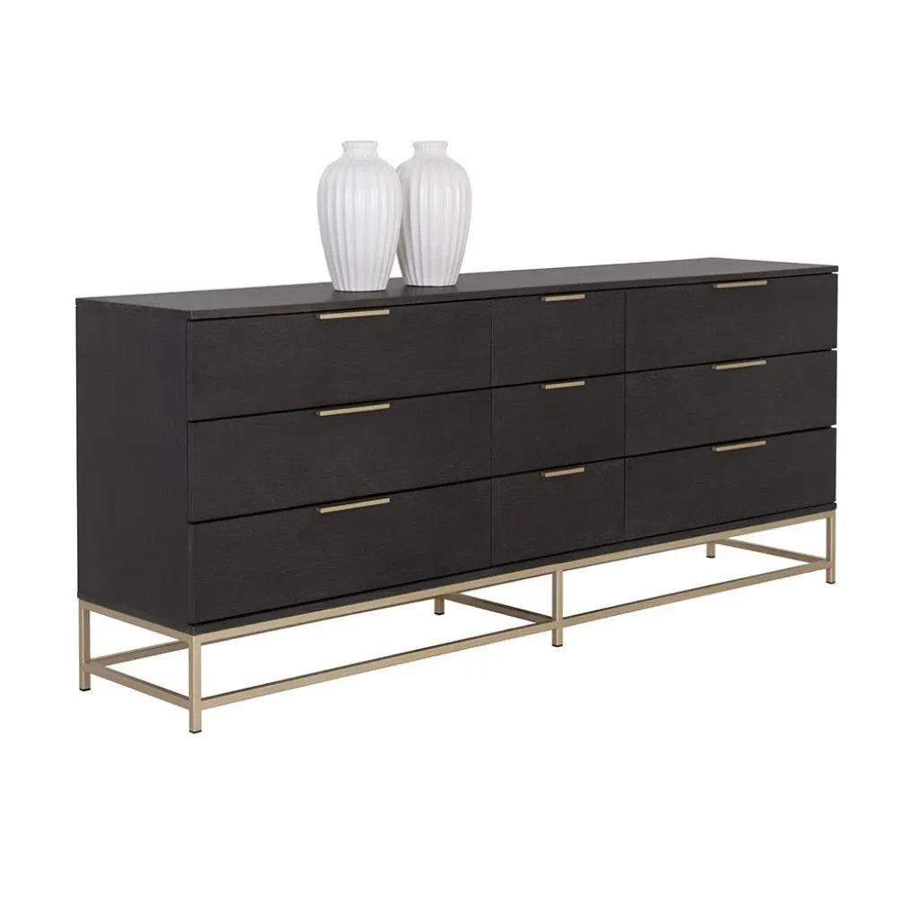 Rebel Wooden Iron Modern Dresser