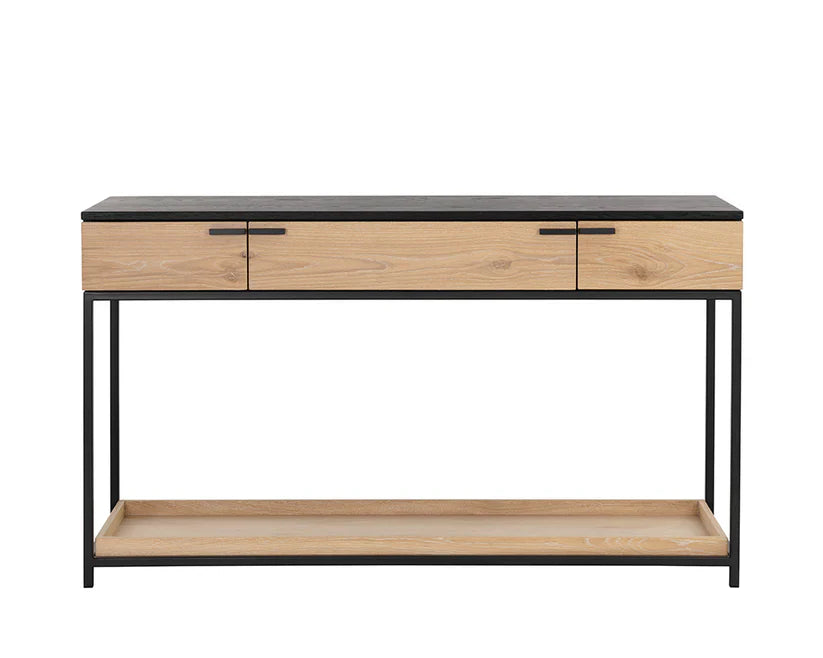 Rosso Console Table Modern Design With Soft Closing Drawers