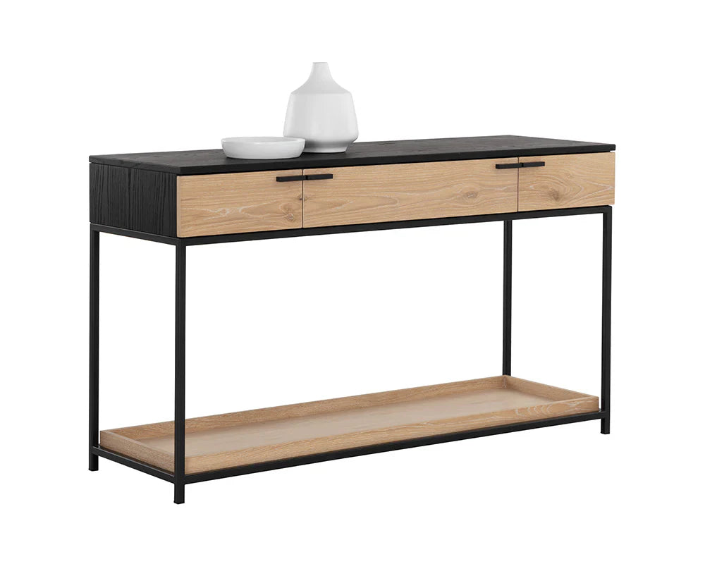 Rosso Console Table Modern Design With Soft Closing Drawers