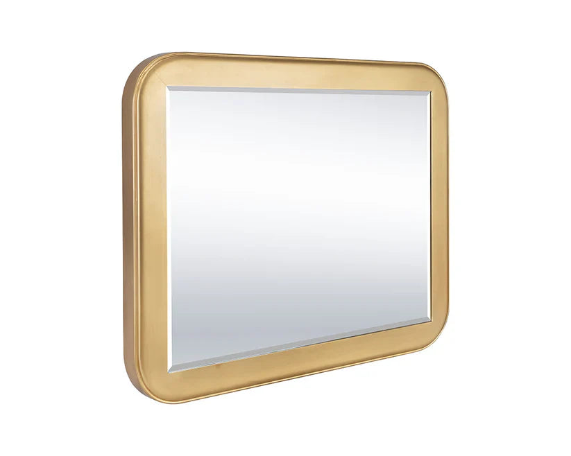 Topanga Wall Mirror With Gold Leaf Finish And Bevelled Edge