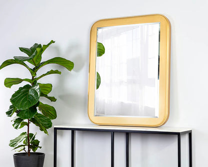 Topanga Wall Mirror With Gold Leaf Finish And Bevelled Edge