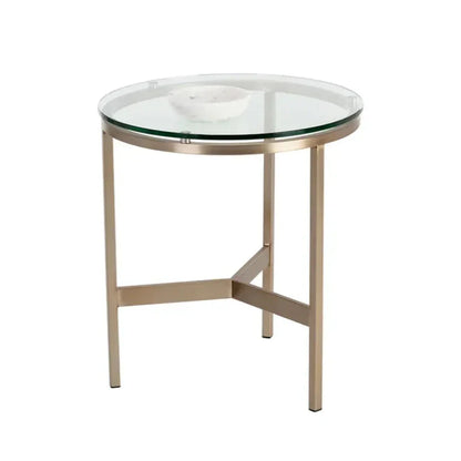 Flato Iron Framed Round End Table