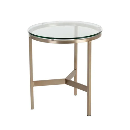 Flato Iron Framed Round End Table