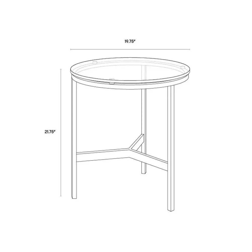 Flato Iron Framed Round End Table