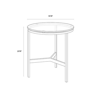 Flato Iron Framed Round End Table