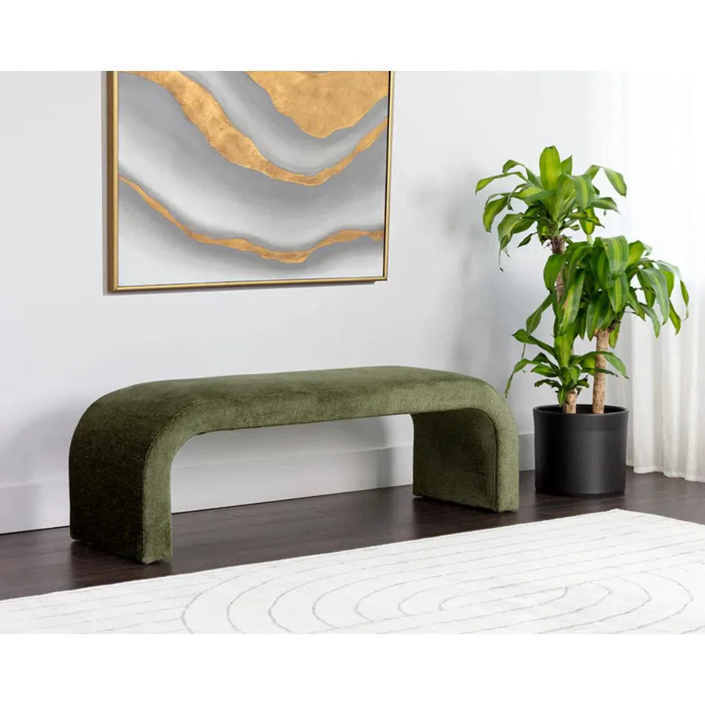 Nahara Fabric Upholstered Backless Bench