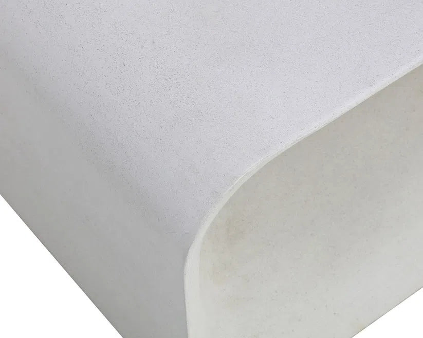 Kurver Bench Concrete Terrazzo Finish for Indoor Outdoor Use