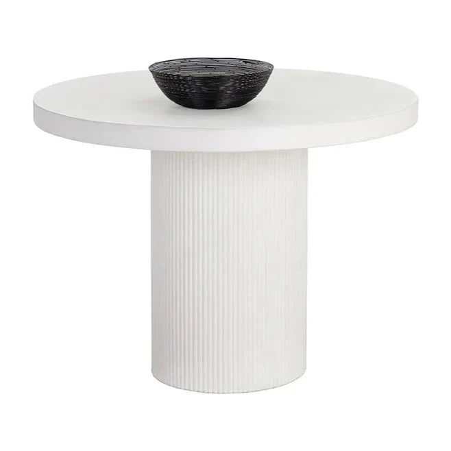 SUNPAN Nicolette Concrete Outdoor Round Dining Table