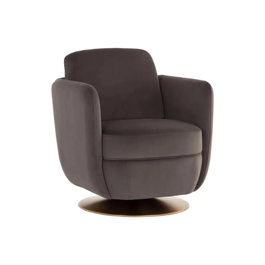 Gilley Fabric Upholstered Swivel Lounge Chair